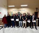 Homenagem aos valorosos profissionais da Polícia Civil do Estado de São Paulo, através da Moção de Aplausos nº 004/2025, de autoria dos vereadores Oraci Soares Ferreira e Maria Andréa da Silva Ferreira. Homenagem aos valorosos profissionais da Polícia Civil do Estado de São Paulo, através da Moção de Aplausos nº 004/2025, de autoria dos vereadores Oraci Soares Ferreira e Maria Andréa da Silva Ferreira.